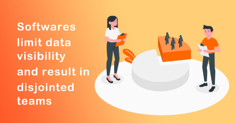 Too many Software’s limit data visibility and result in disjointed teams